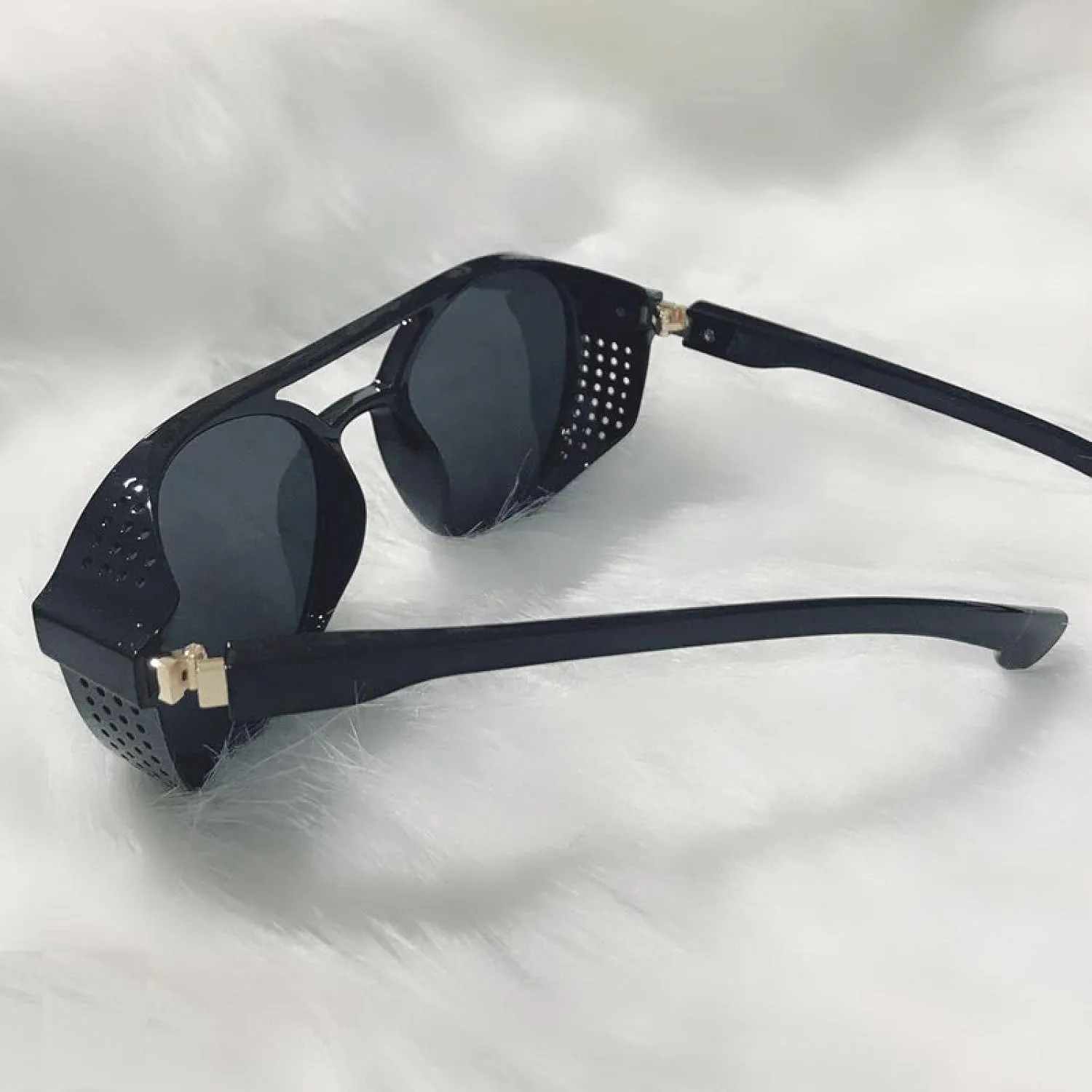 Vintage Punk Round Sunglasses Men Women Steam Punk Female Fashion Candy Uv400