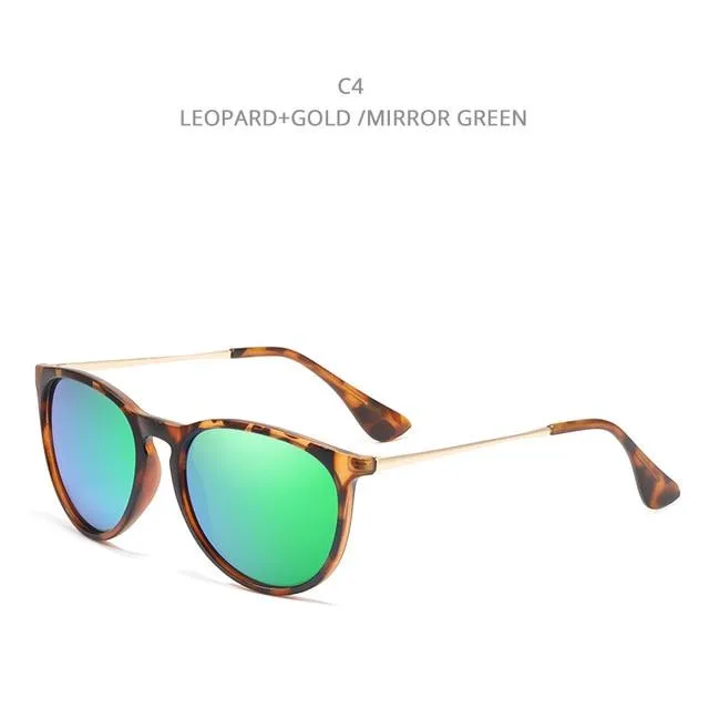 Vintage Retro UV Protected Polarized Round Sunglasses for Women