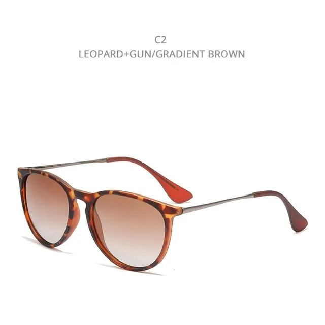Vintage Retro UV Protected Polarized Round Sunglasses for Women