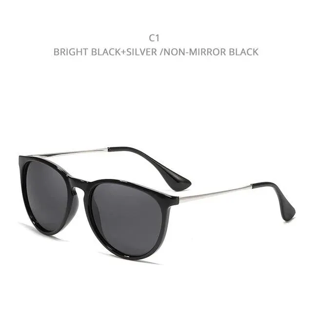 Vintage Retro UV Protected Polarized Round Sunglasses for Women