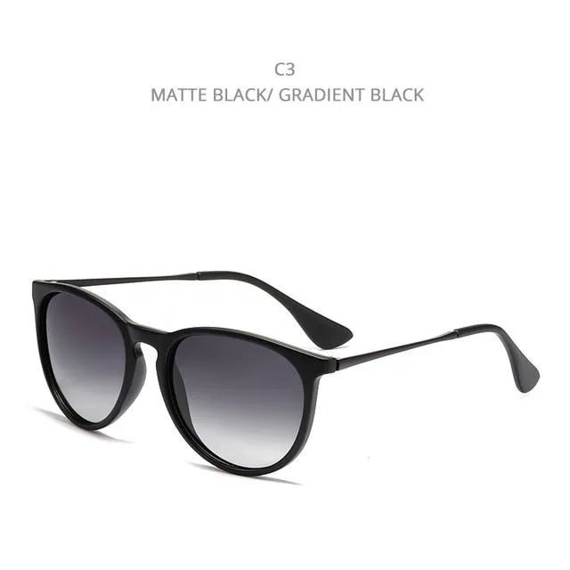 Vintage Retro UV Protected Polarized Round Sunglasses for Women