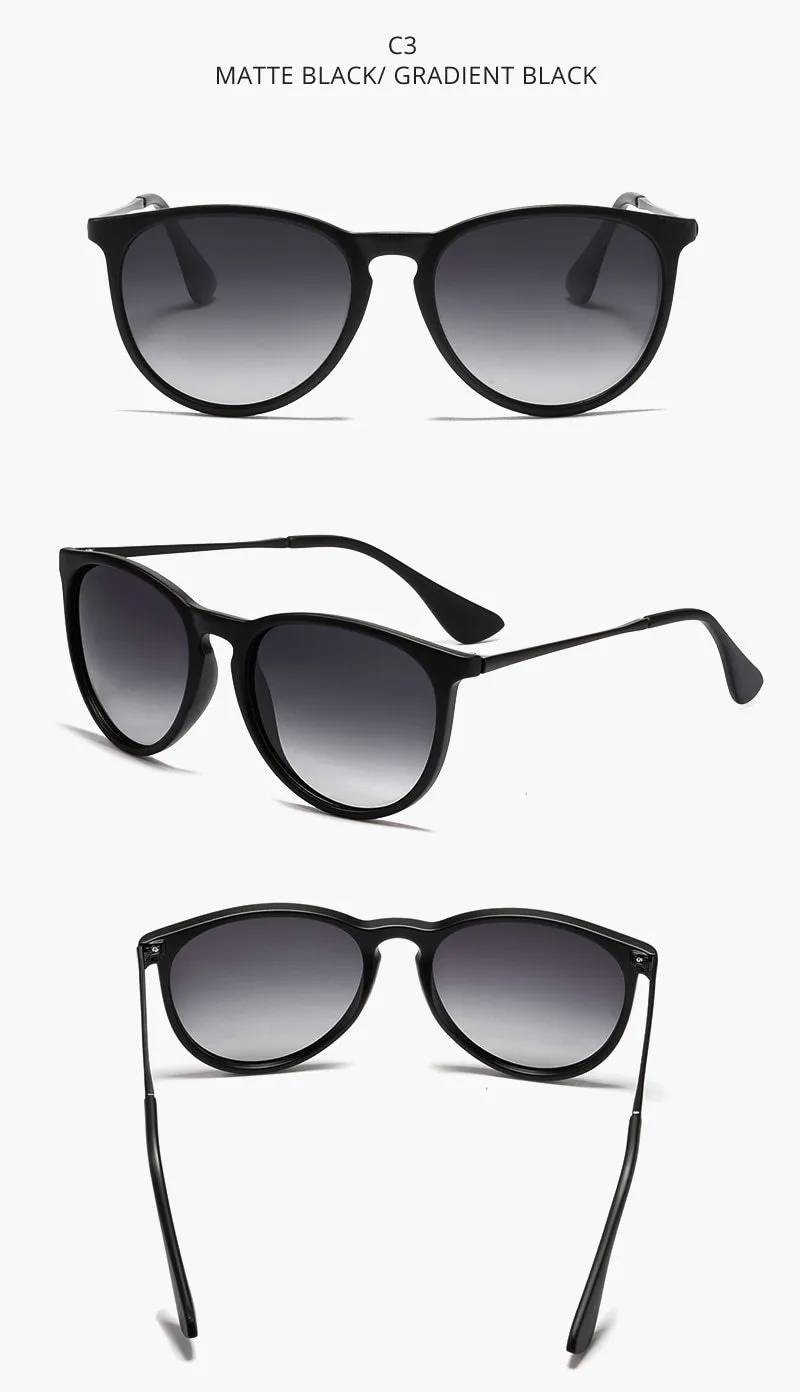 Vintage Retro UV Protected Polarized Round Sunglasses for Women