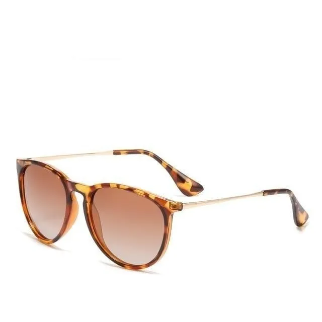 Vintage Retro UV Protected Polarized Round Sunglasses for Women