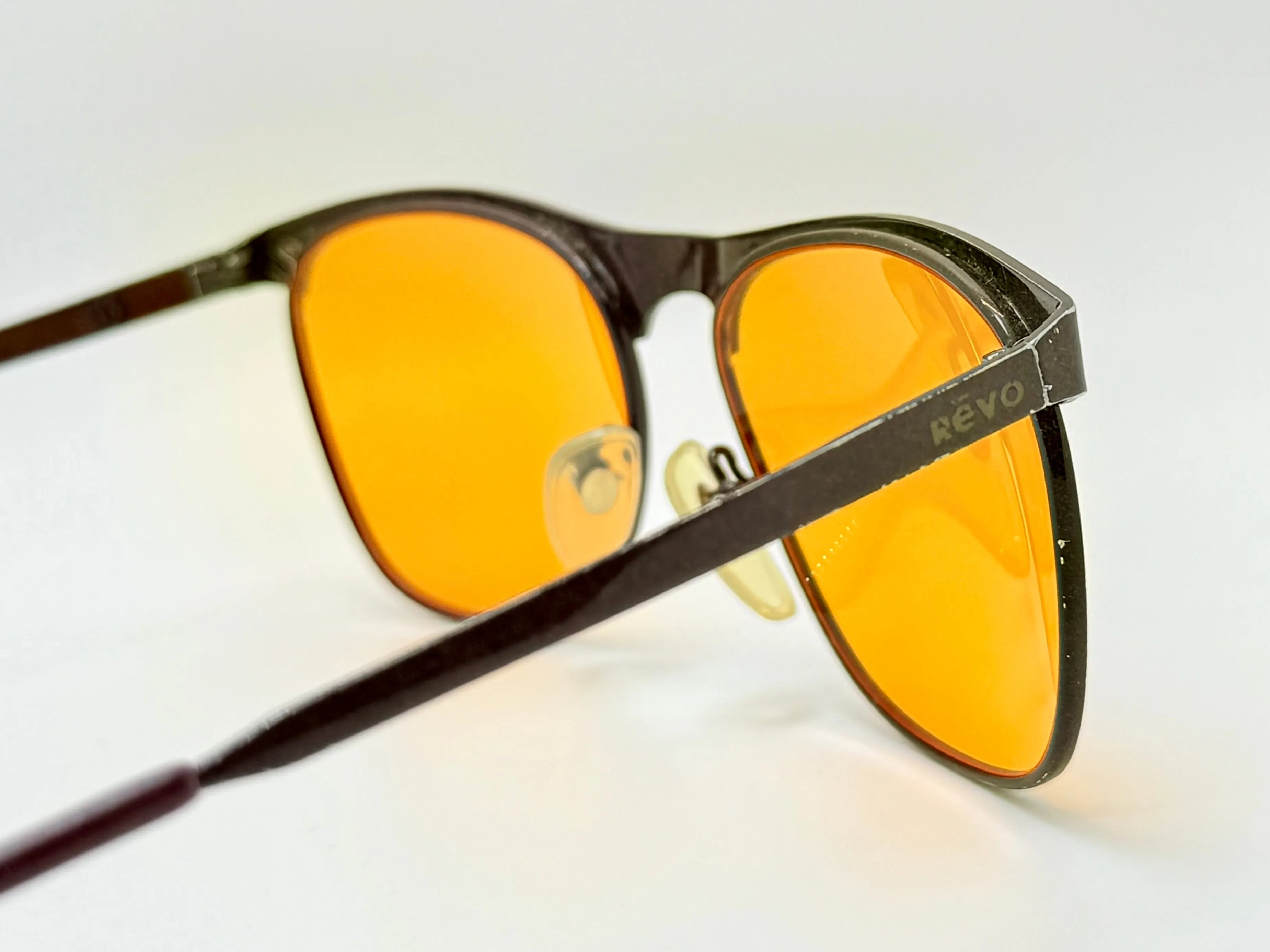 Vintage REVO 963-020 Burgundy Speckled-with New Custom Day/Night Orange Berko’s Designs Lenses
