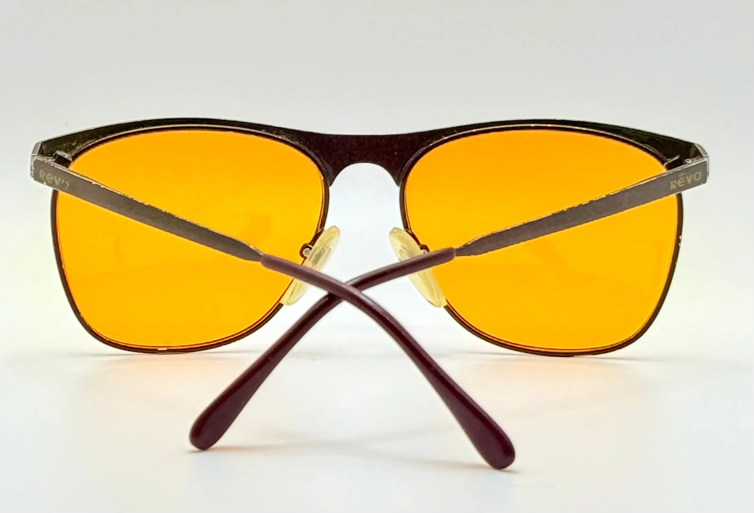 Vintage REVO 963-020 Burgundy Speckled-with New Custom Day/Night Orange Berko’s Designs Lenses