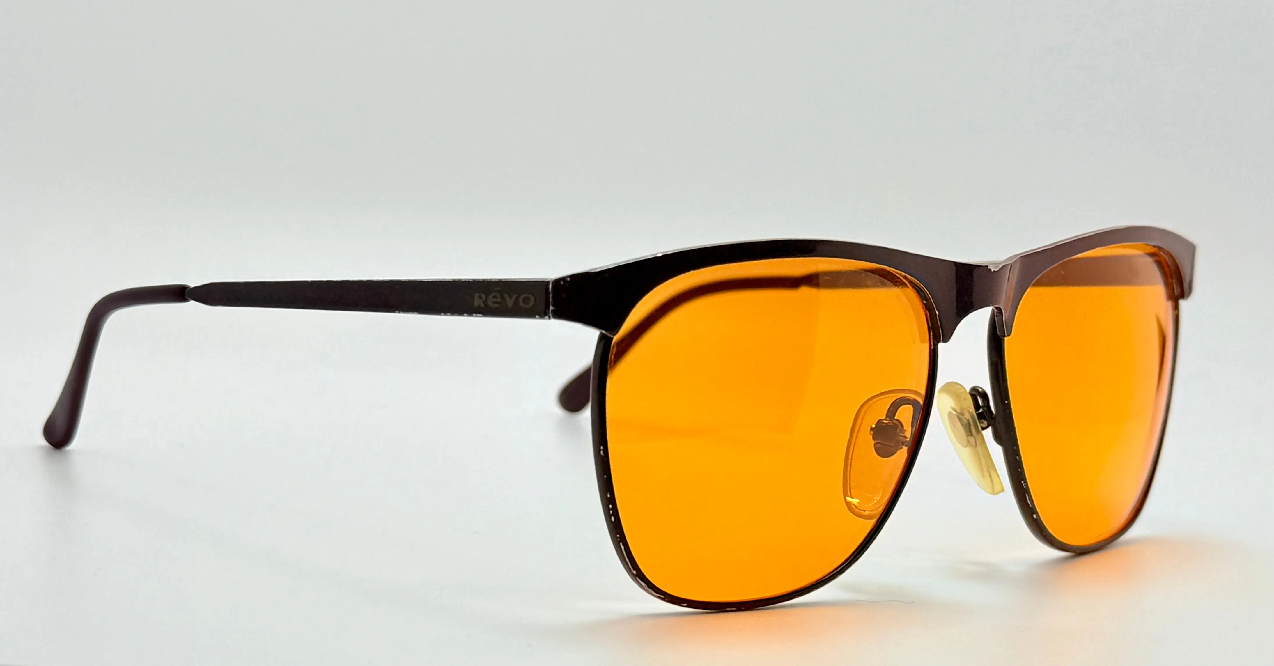 Vintage REVO 963-020 Burgundy Speckled-with New Custom Day/Night Orange Berko’s Designs Lenses