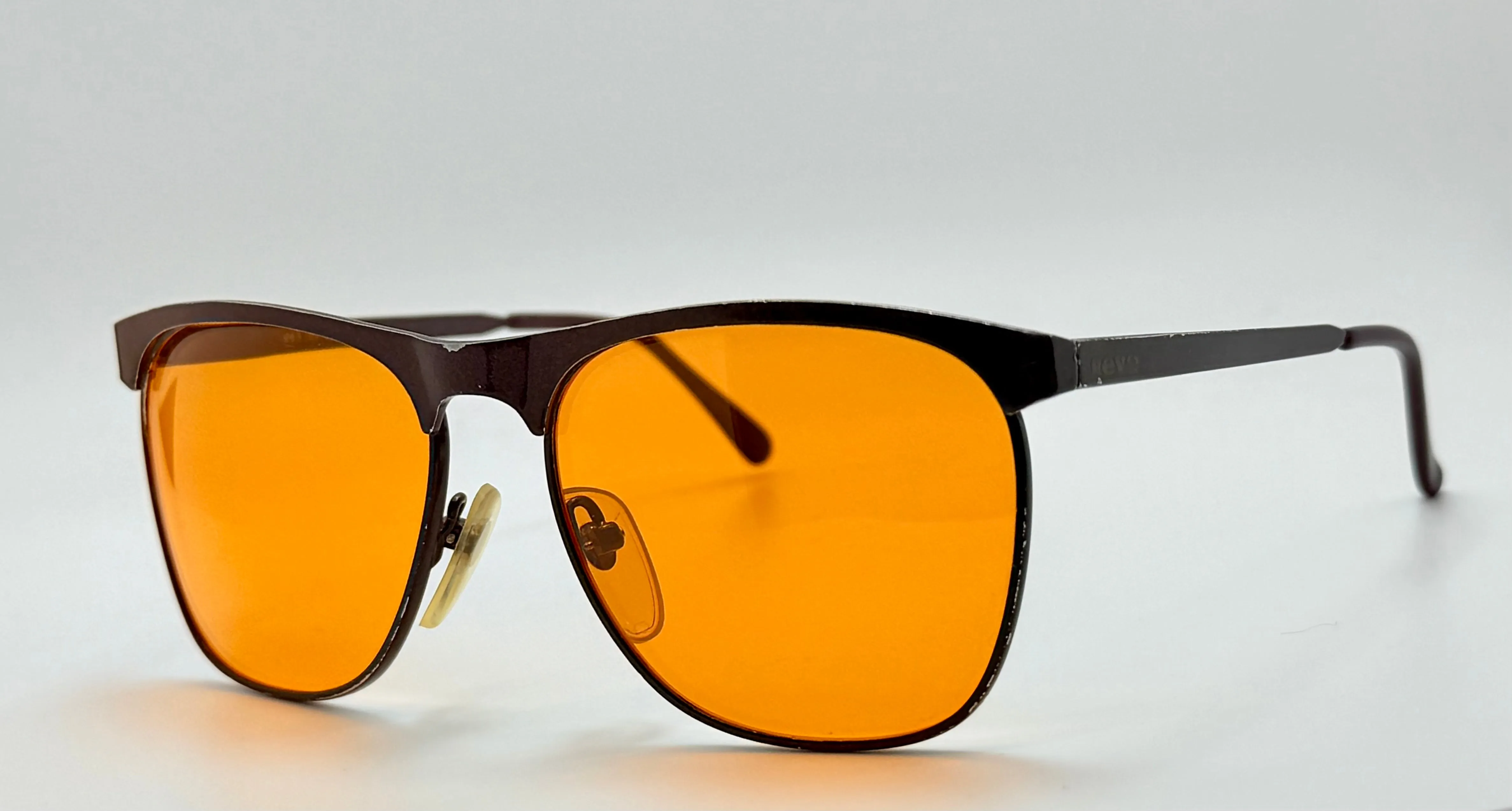 Vintage REVO 963-020 Burgundy Speckled-with New Custom Day/Night Orange Berko’s Designs Lenses