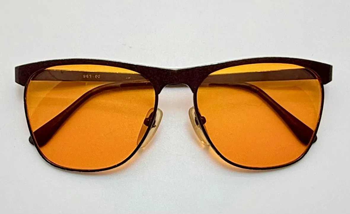 Vintage REVO 963-020 Burgundy Speckled-with New Custom Day/Night Orange Berko’s Designs Lenses