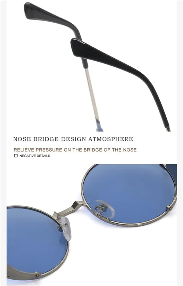Vintage Round Steampunk Sunglasses Men Punk Sun Glasses For Male Shades