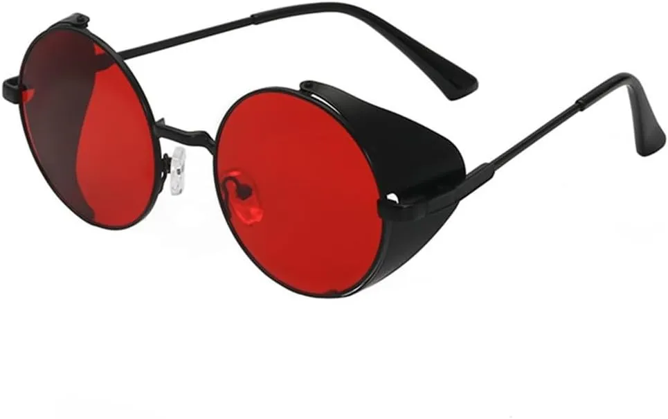 Vintage Round Steampunk Sunglasses Men Punk Sun Glasses For Male Shades