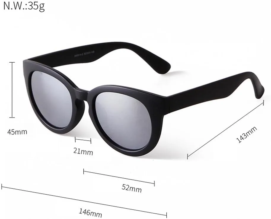 Vintage Round Sunglasses Woman Fashion Cat Eye Mirror Sun Glasses Female UV400