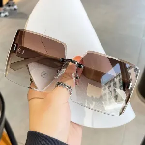 Vintage Square Sunglasses Woman Classic Retro Frameless Fashion