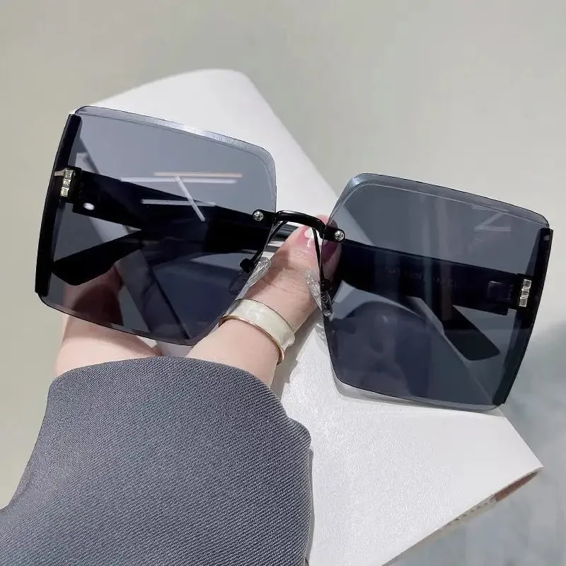 Vintage Square Sunglasses Woman Classic Retro Frameless Fashion