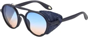 Vintage Steampunk Luxury Oversized Frame Sunglasses Men Women Fashion Round Sun Glasses Shades UV400