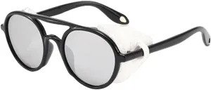 Vintage Steampunk Luxury Oversized Frame Sunglasses Men Women Fashion Round Sun Glasses Shades UV400