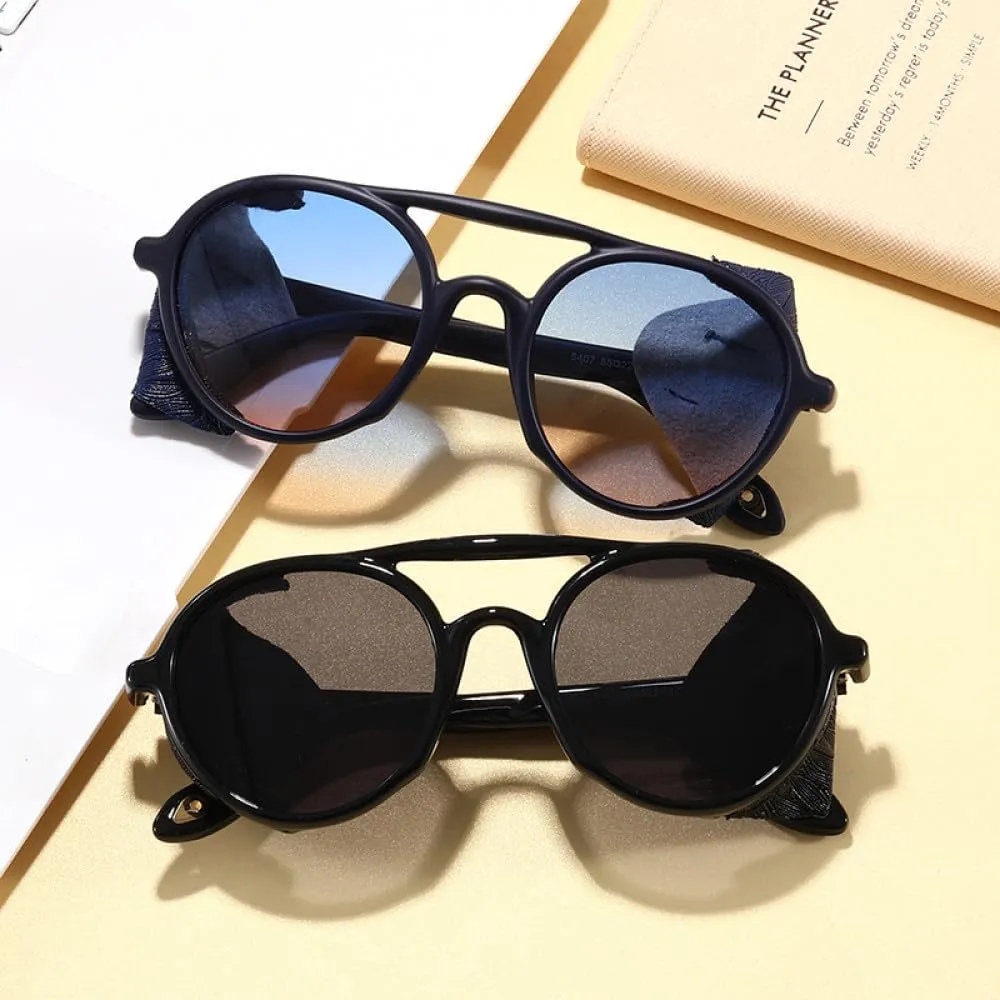 Vintage Steampunk Luxury Oversized Frame Sunglasses Men Women Fashion Round Sun Glasses Shades UV400