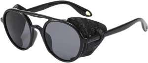 Vintage Steampunk Luxury Oversized Frame Sunglasses Men Women Fashion Round Sun Glasses Shades UV400