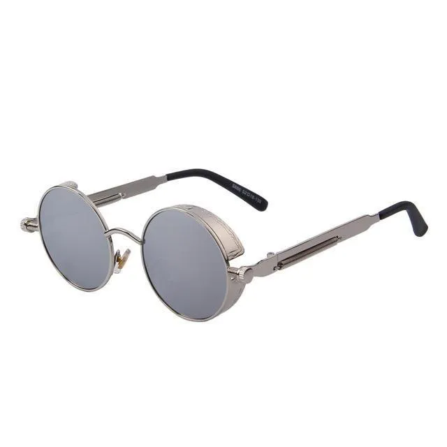 Vintage Steampunk Round Design Sunglasses for Women with UV400 Lenses