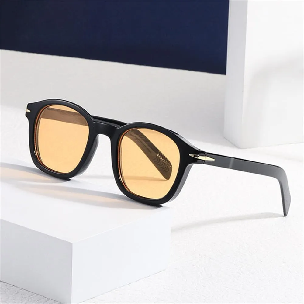 Vintage Thick Frame Round Sunglasses UV400(2,One Size)