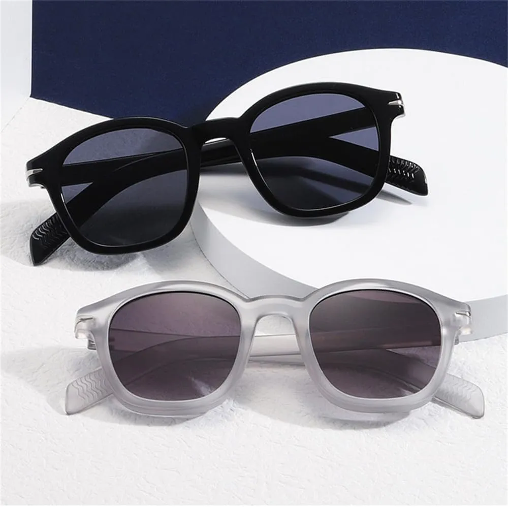 Vintage Thick Frame Round Sunglasses UV400(2,One Size)