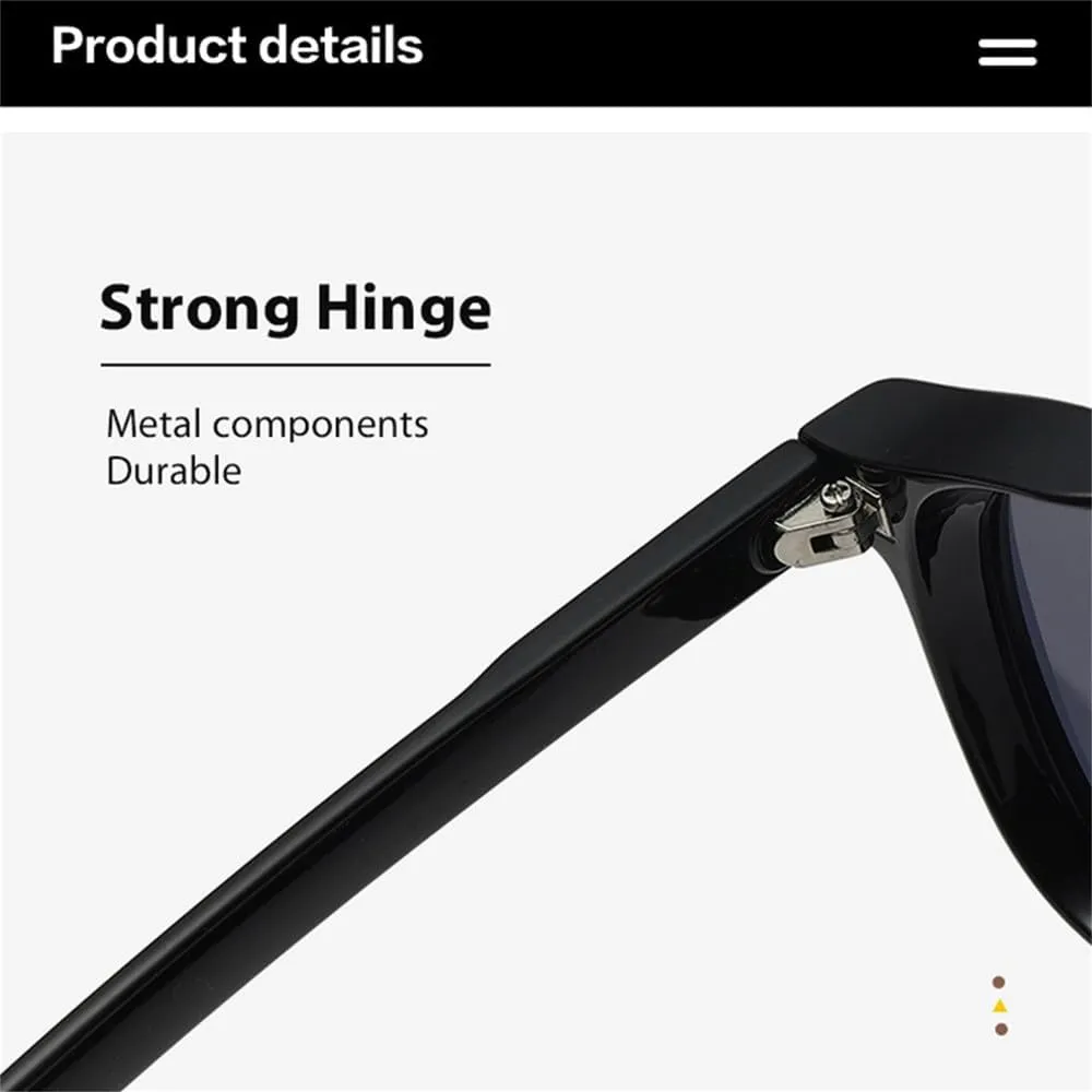 Vintage Thick Frame Round Sunglasses UV400(2,One Size)