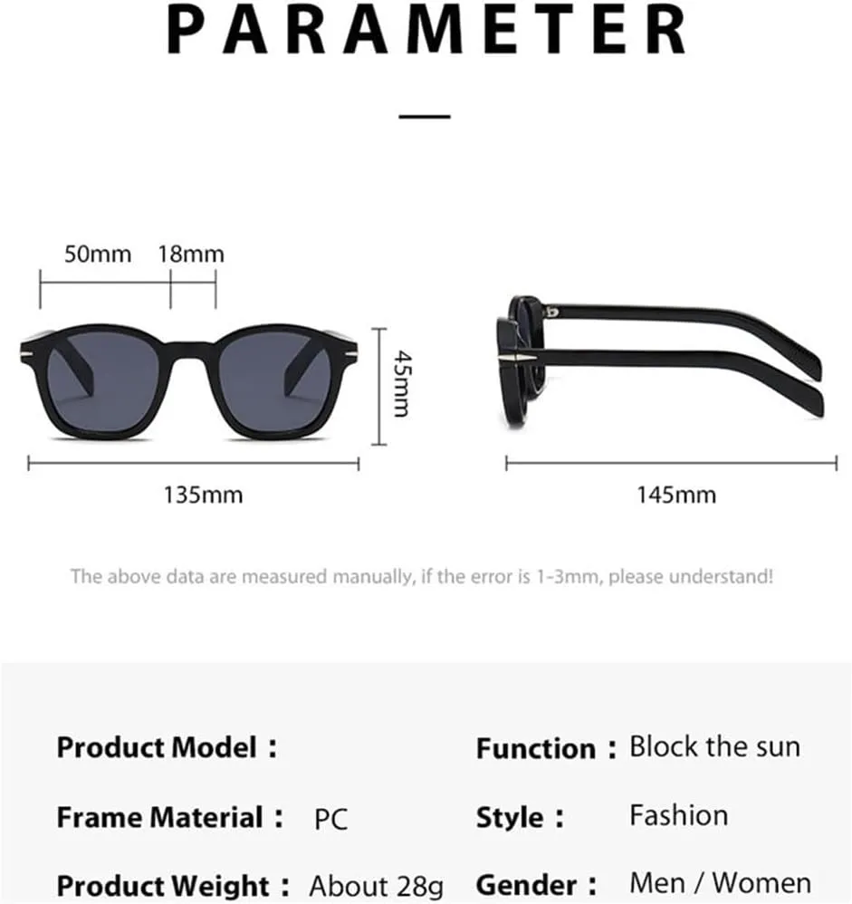 Vintage Thick Frame Round Sunglasses UV400(2,One Size)