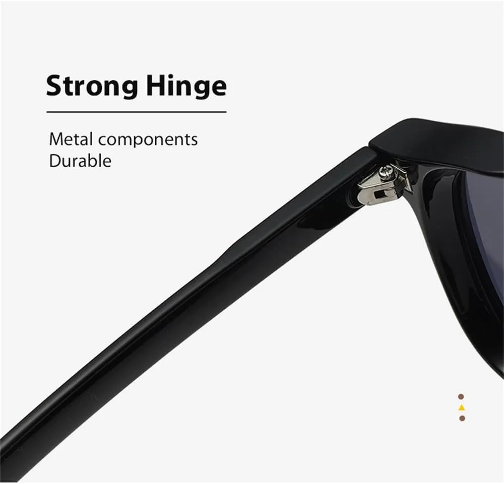 Vintage Thick Frame Round Sunglasses UV400(2,One Size)