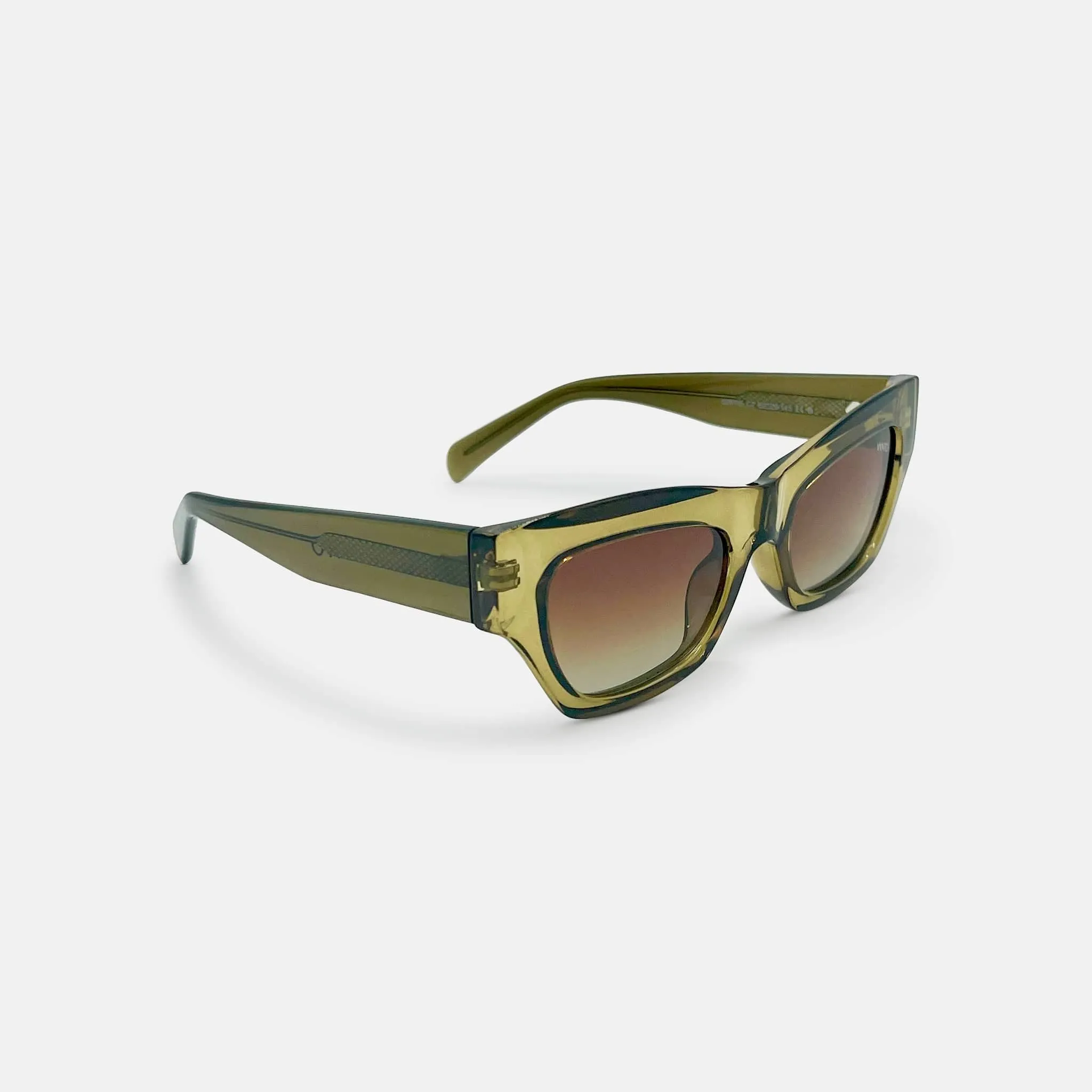 Viper Rectangular Sunglasses in Gold Acetate