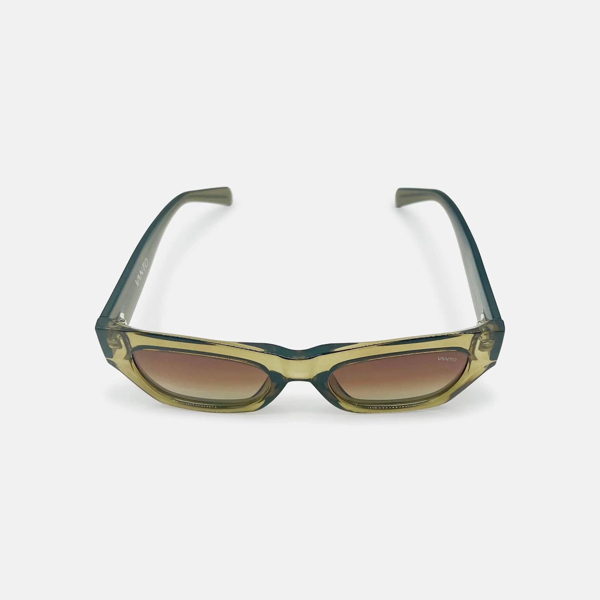 Viper Rectangular Sunglasses in Gold Acetate