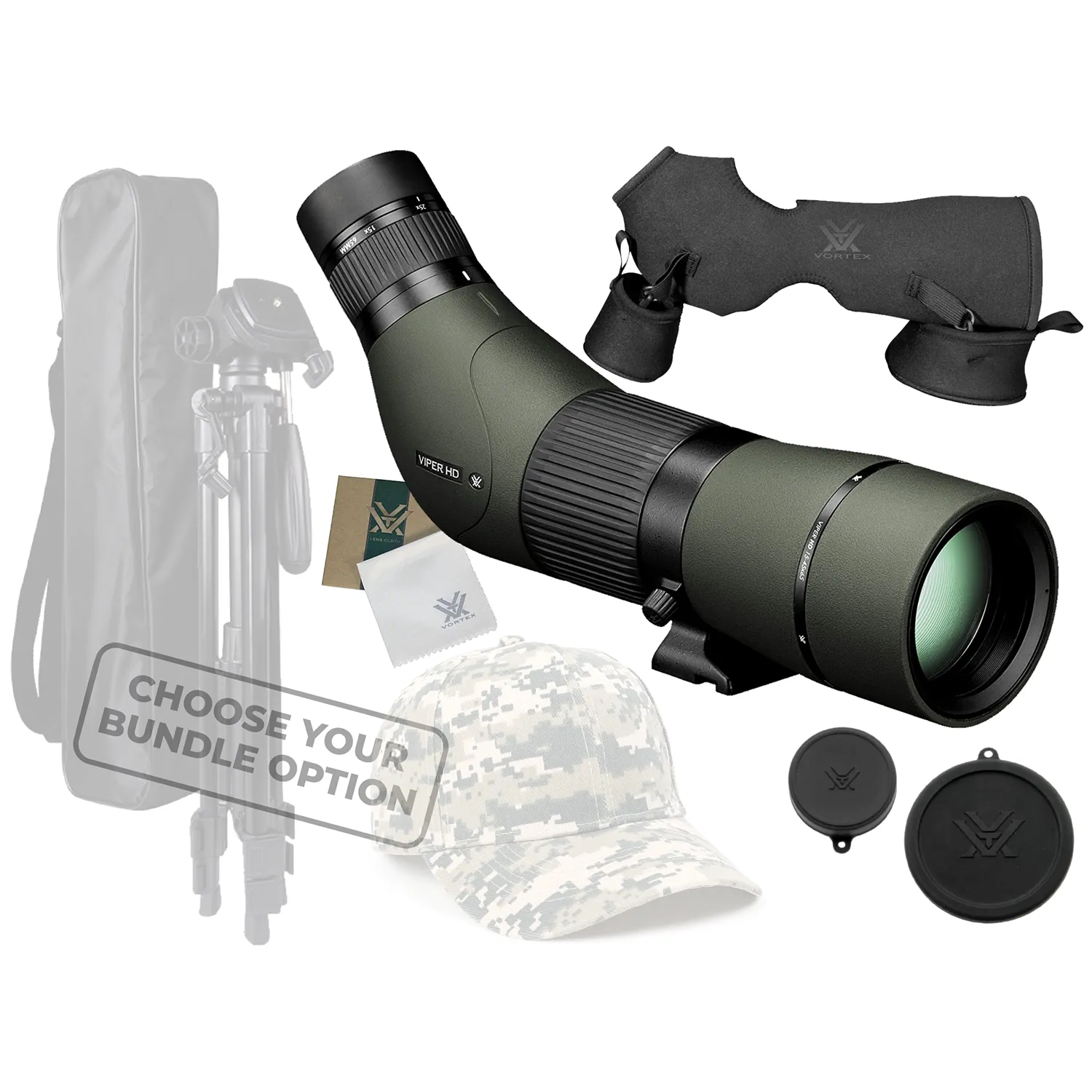 Vortex Optics Viper HD 15-45x65 Angled Spotting Scope (V500)