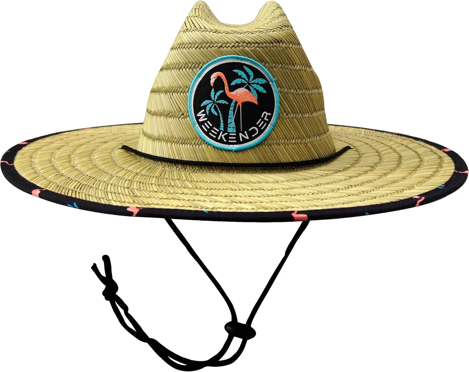 Weekender Flamingo Palms Straw Hat