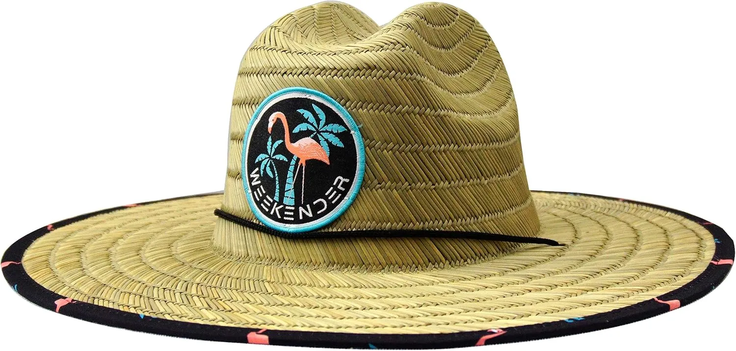 Weekender Flamingo Palms Straw Hat
