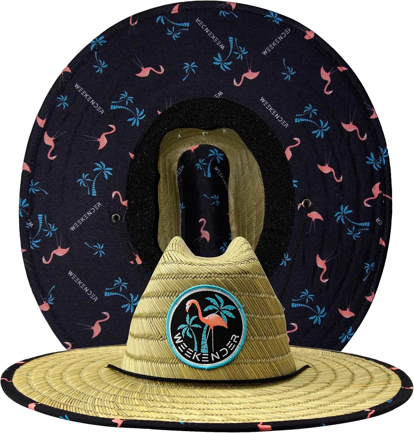 Weekender Flamingo Palms Straw Hat