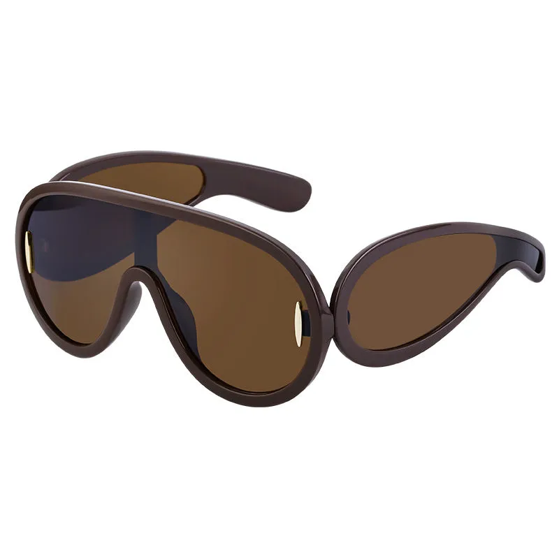Wholesale PC Integrated Large Frame Sports Cycling Sunglasses