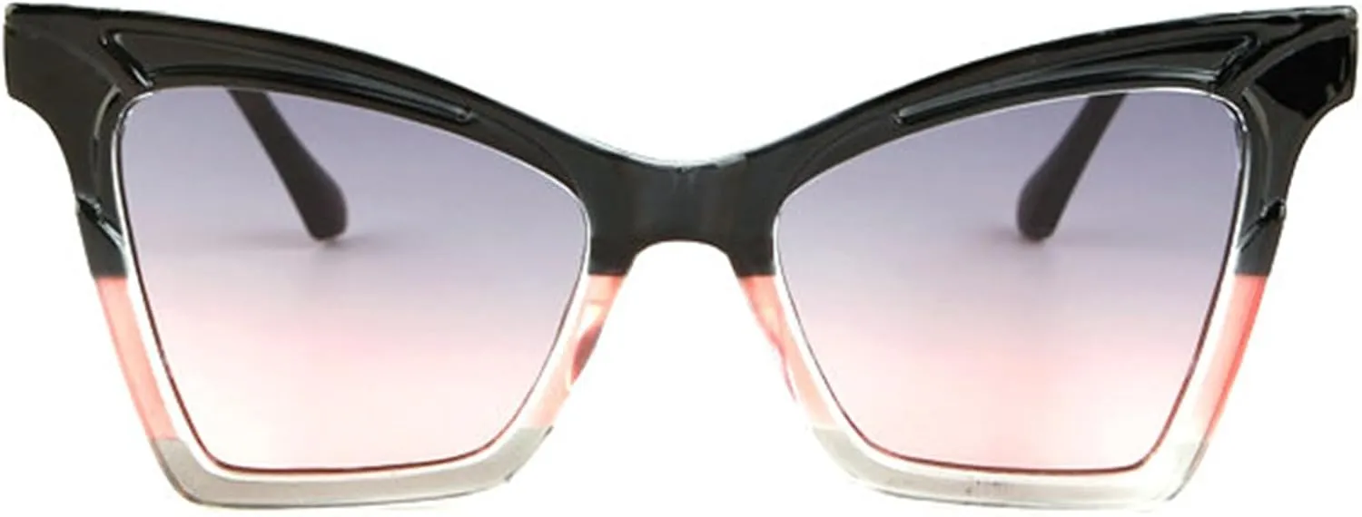 willochra Fashion Oversized Women Gradient cat eye Sunglasses Shades Vintage Designer Men Trending black Sun Glasses