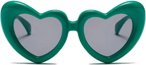 willochra Heart Shaped Sunglasses Retro Cat eye Goggles Vintage Cute Shade for Women Bachelorette Party sunglasses