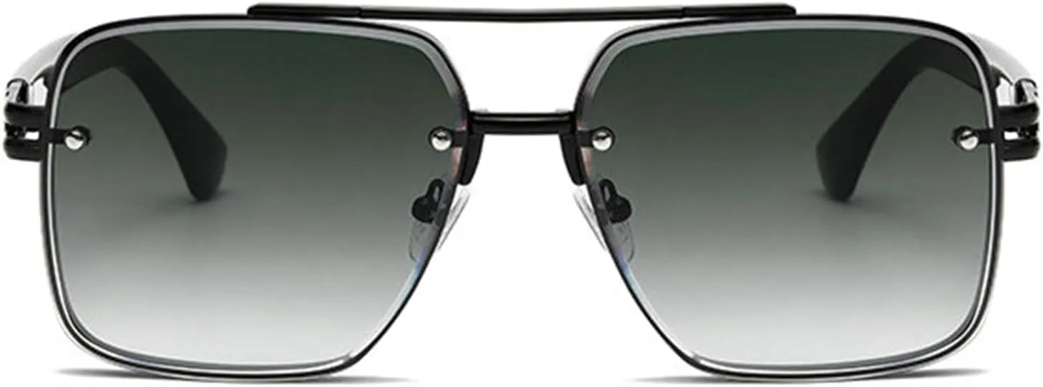 willochra Mens Fashion Classic Square Sunglasses luxury 2024 Double beams vintage oversized Pilot sunglasses shades F27