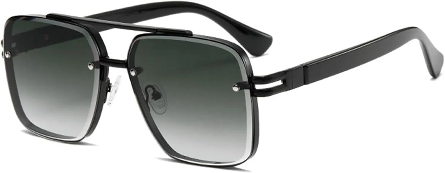 willochra Mens Fashion Classic Square Sunglasses luxury 2024 Double beams vintage oversized Pilot sunglasses shades F27