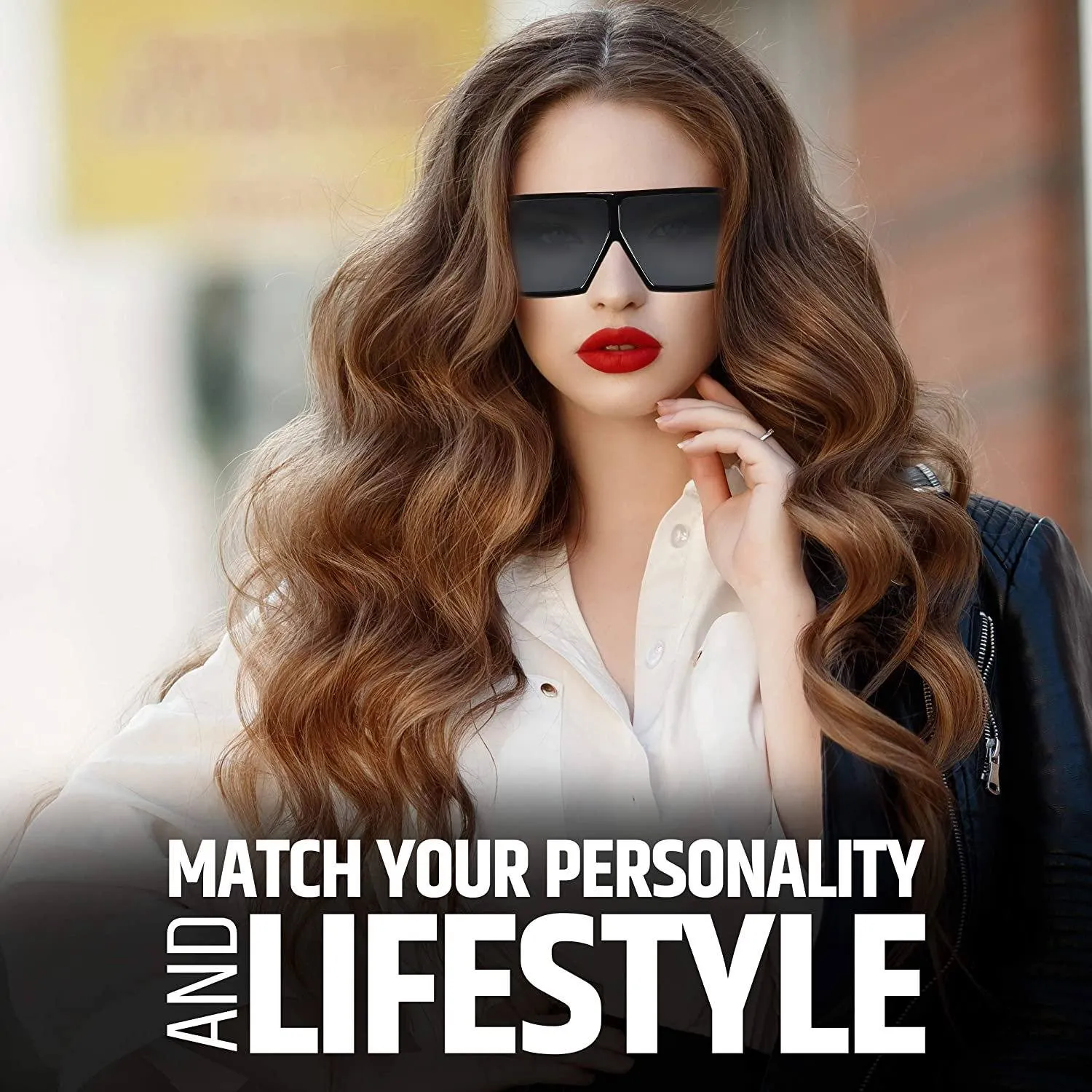 Women Big Frame Square Sunglasses