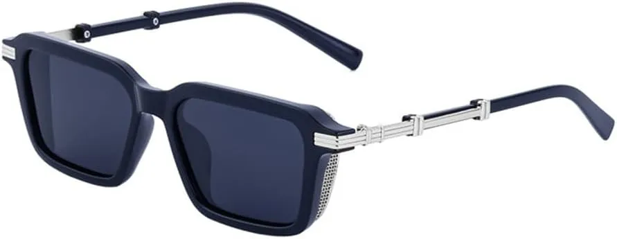 Women Rimless Pilot Sunglasses Blue Gradient Lens UV400 Protection