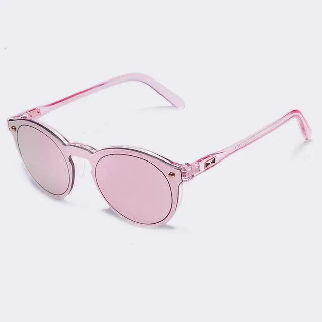 Women Sunglasses Fashion Men Retro Reflective Mirror