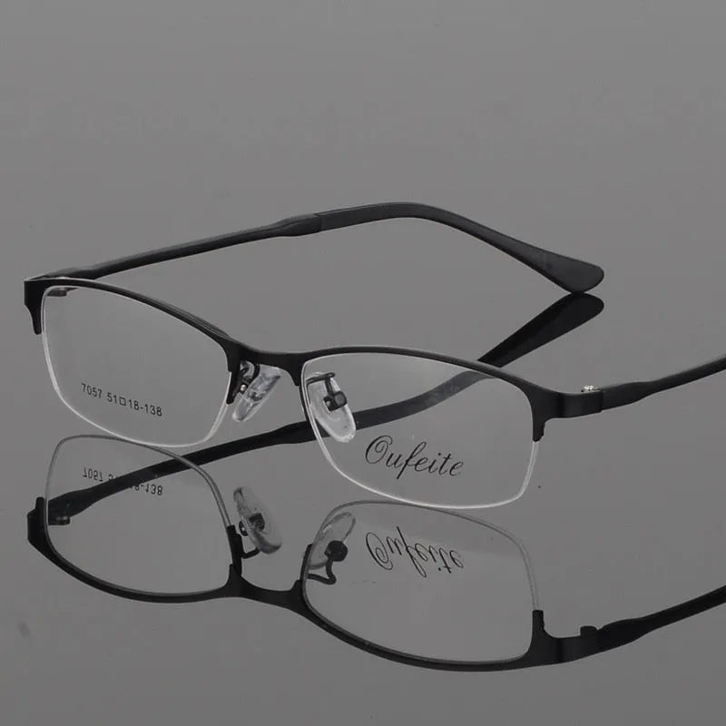 Women's Eyeglasses Alloy Frame Half Rim Tr Legs Mod 7057