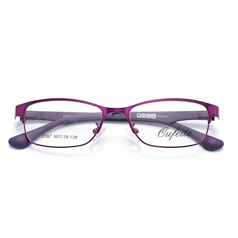 Women's Full Rim Oval Alloy TR90 Frame Eyeglasses My2307