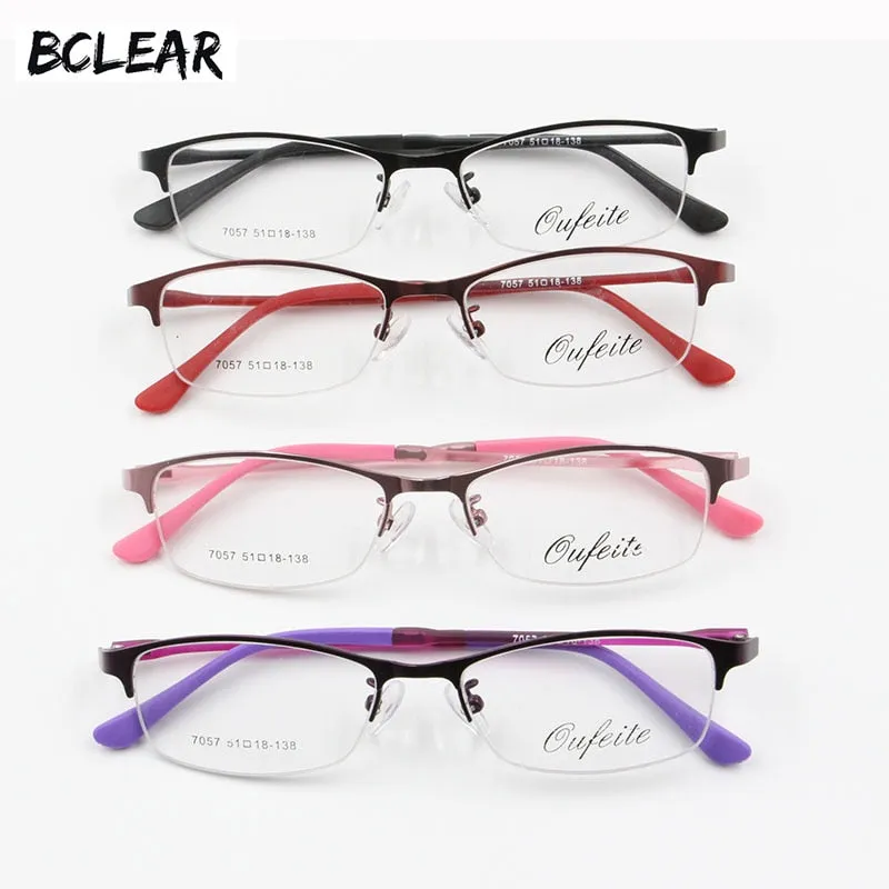 Women's Half Rim Alloy Frame Eyeglasses N7057
