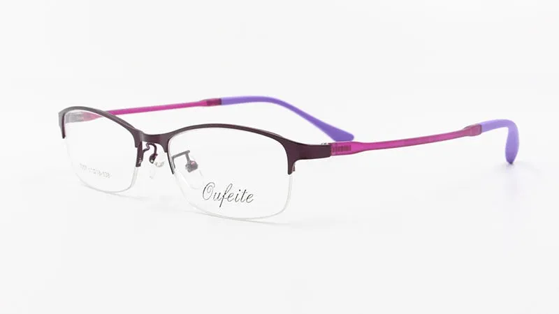 Women's Half Rim Alloy Frame Eyeglasses N7057