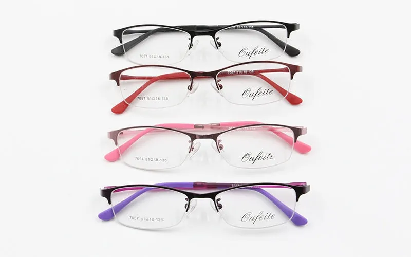 Women's Half Rim Alloy Frame Eyeglasses N7057