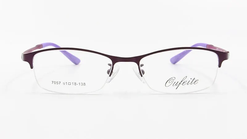 Women's Half Rim Alloy Frame Eyeglasses N7057