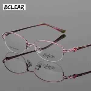 Women's Half Rim Eyeglasses Alloy Frame Sf6001