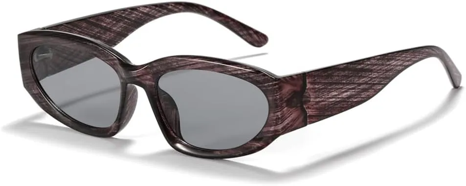 Women's Oval Sunglasses Cat Eye Sunglasses Women Vintage Punk Shades Eyewear