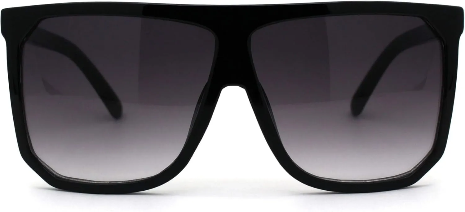 Womens Oversize Flat Top Retro Boyfriend Mobster Sunglasses